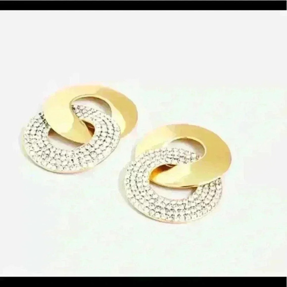 J Crew Crystal Disc Earrings - Picture 1 of 1